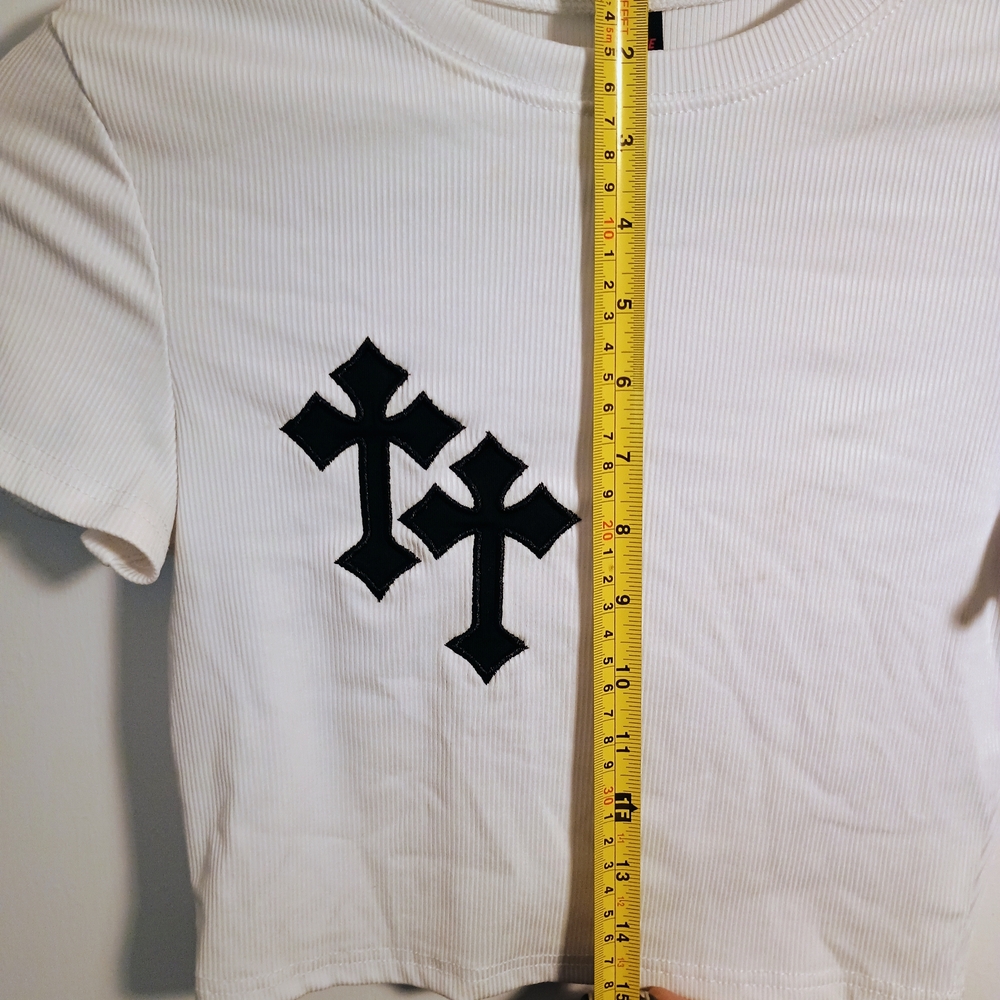ROMWE Classic White Ribbed Top - Picture 6 of 6